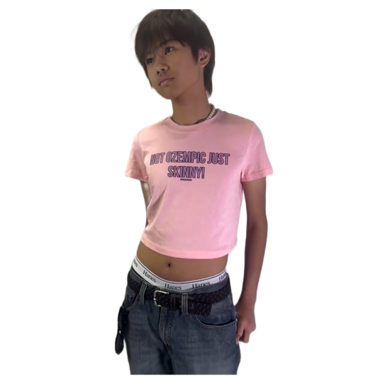 Not ozempic cropped tee