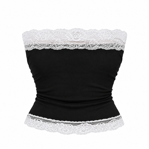 Bad for you lace tube top