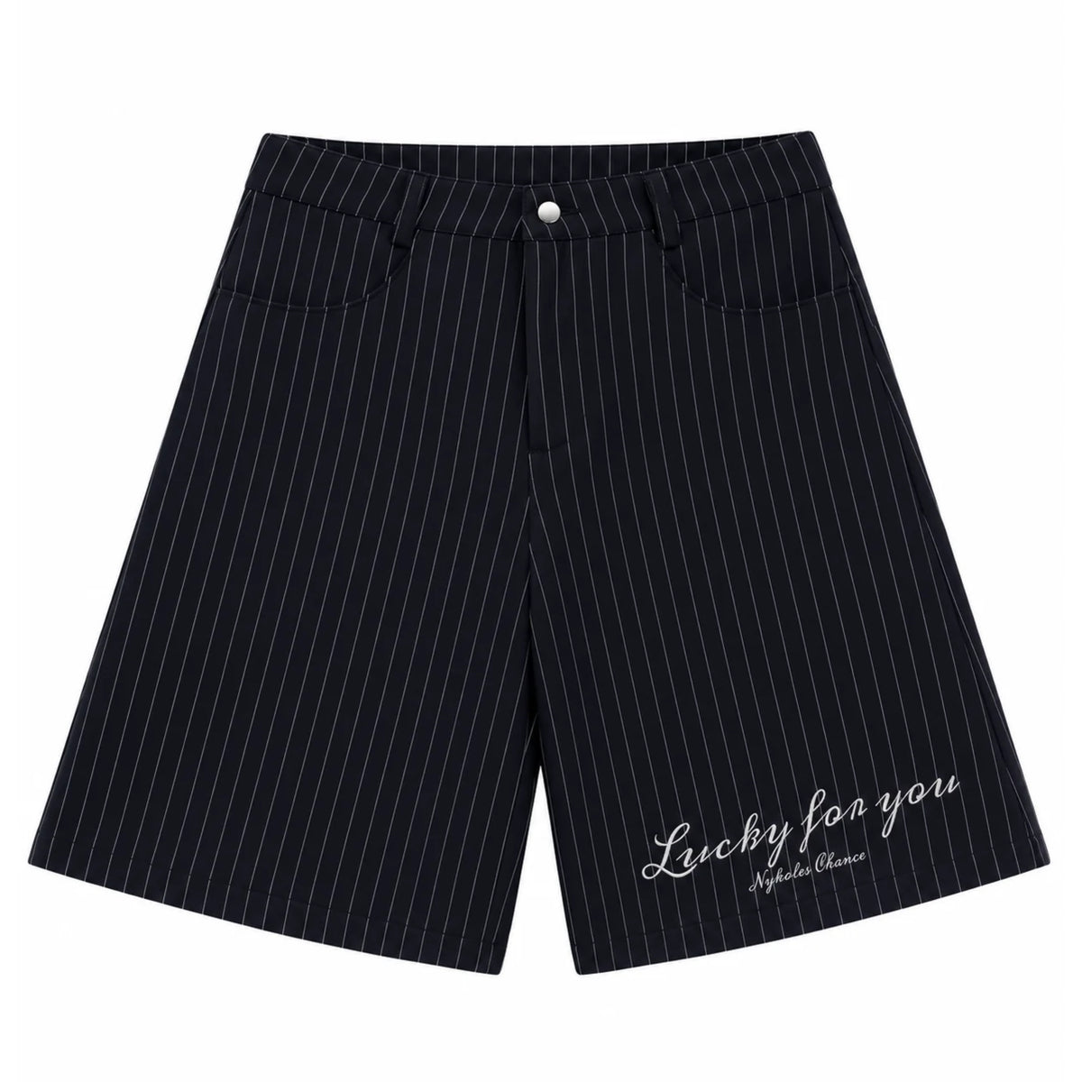 Lucky for you pinstripes bermuda shorts